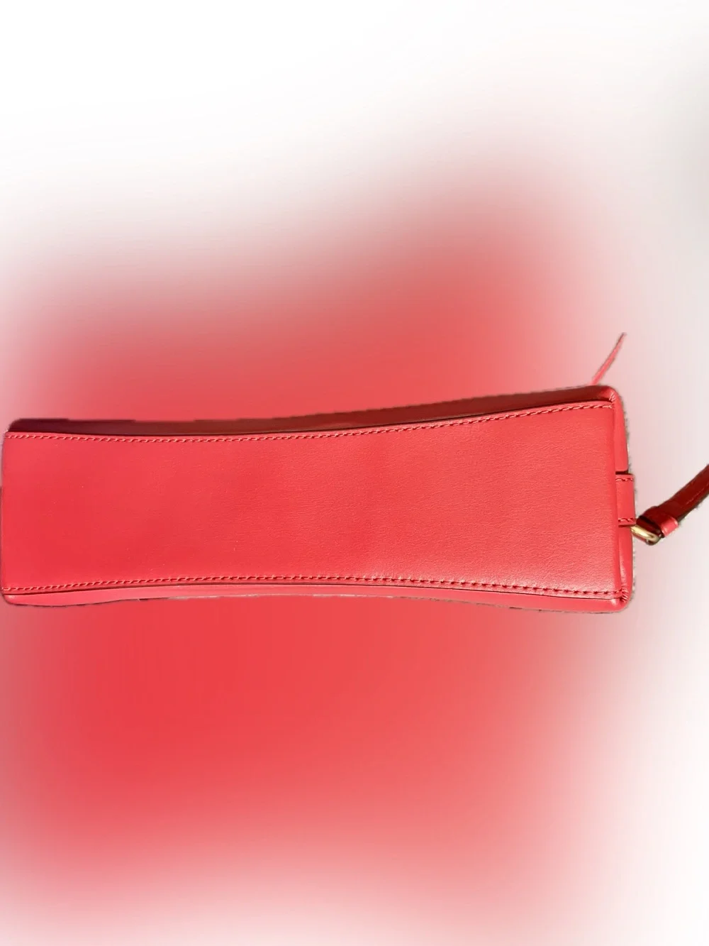 Coach Brown Signature Dome Crossbody with Red Trim